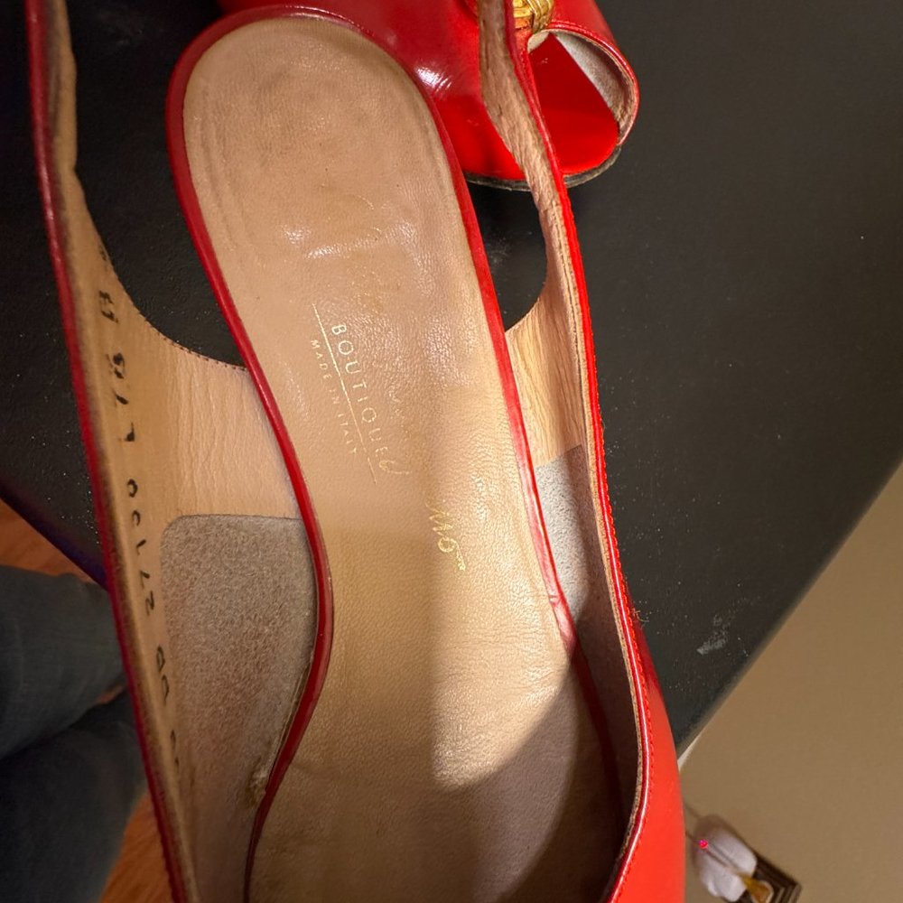 Salvatore Ferragamo sie 7.5B red sling back shoes - Picture 9 of 12